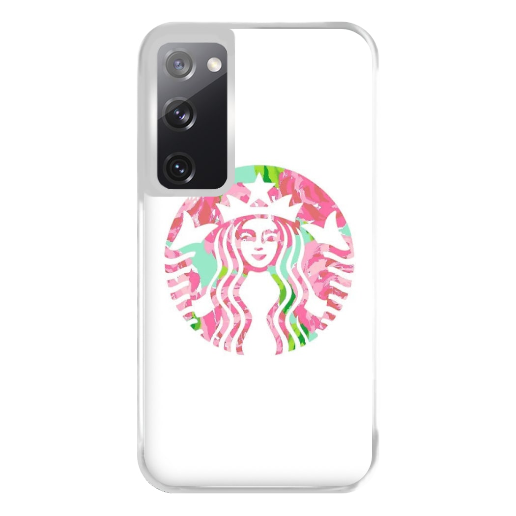 Pink Coffee Logo Phone Case for Galaxy S20FE