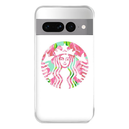 Pink Coffee Logo Phone Case for Google Pixel 7 Pro