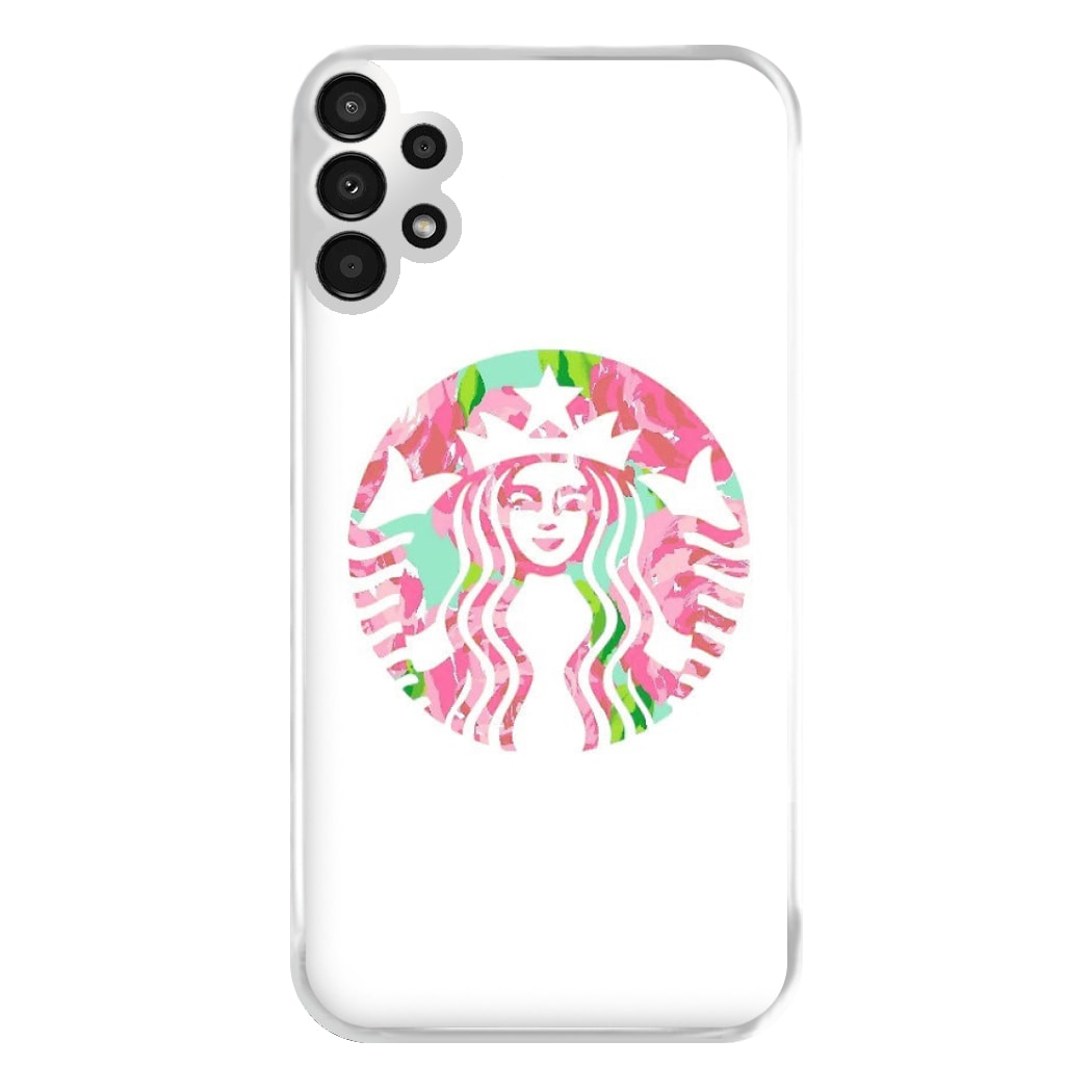 Pink Coffee Logo Phone Case for Galaxy A13