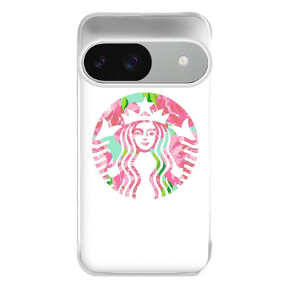 Pink Coffee Logo Phone Case for Google Pixel 9 / 9 Pro