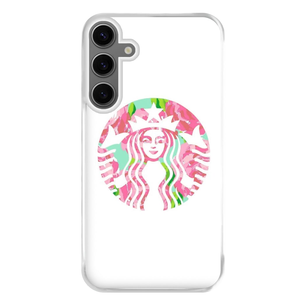 Pink Coffee Logo Phone Case for Galaxy S24FE