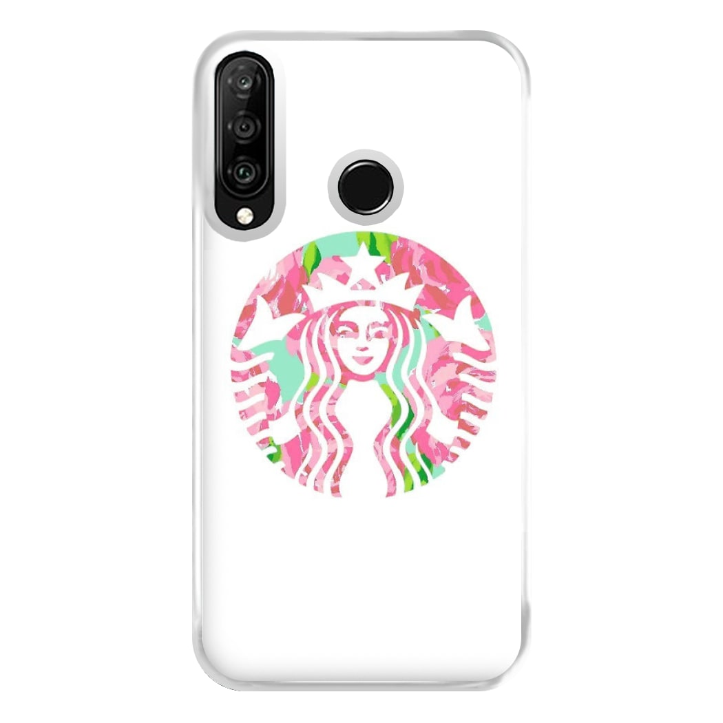 Pink Coffee Logo Phone Case for Huawei P30 Lite