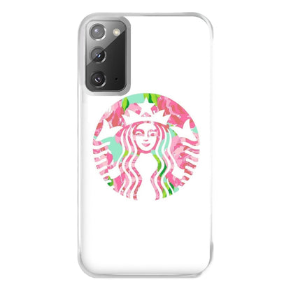 Pink Coffee Logo Phone Case for Galaxy Note 20 Ultra