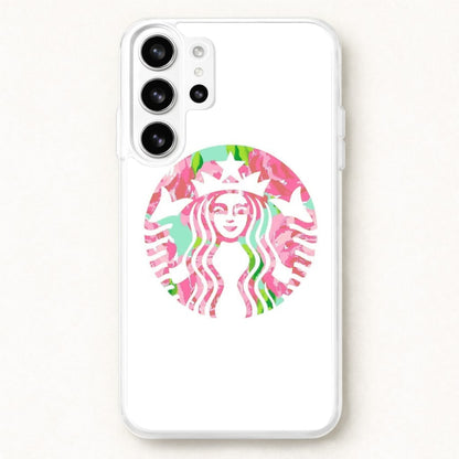 Pink Coffee Logo Phone Case for Galaxy S26 Ultra