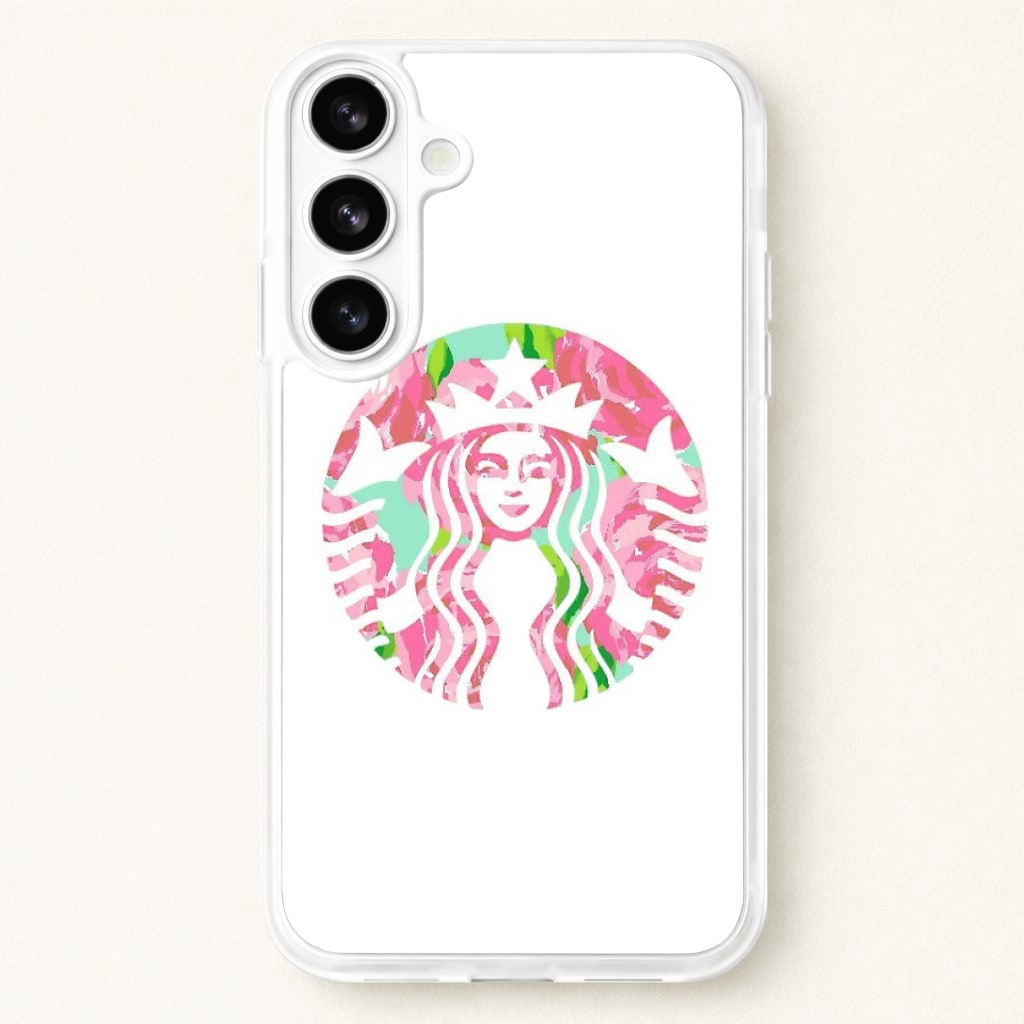 Pink Coffee Logo Phone Case for Galaxy S26 Plus
