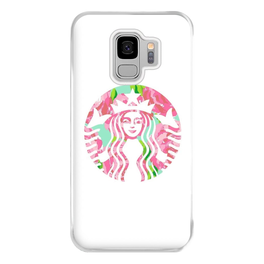 Pink Coffee Logo Phone Case for Galaxy S9 Plus