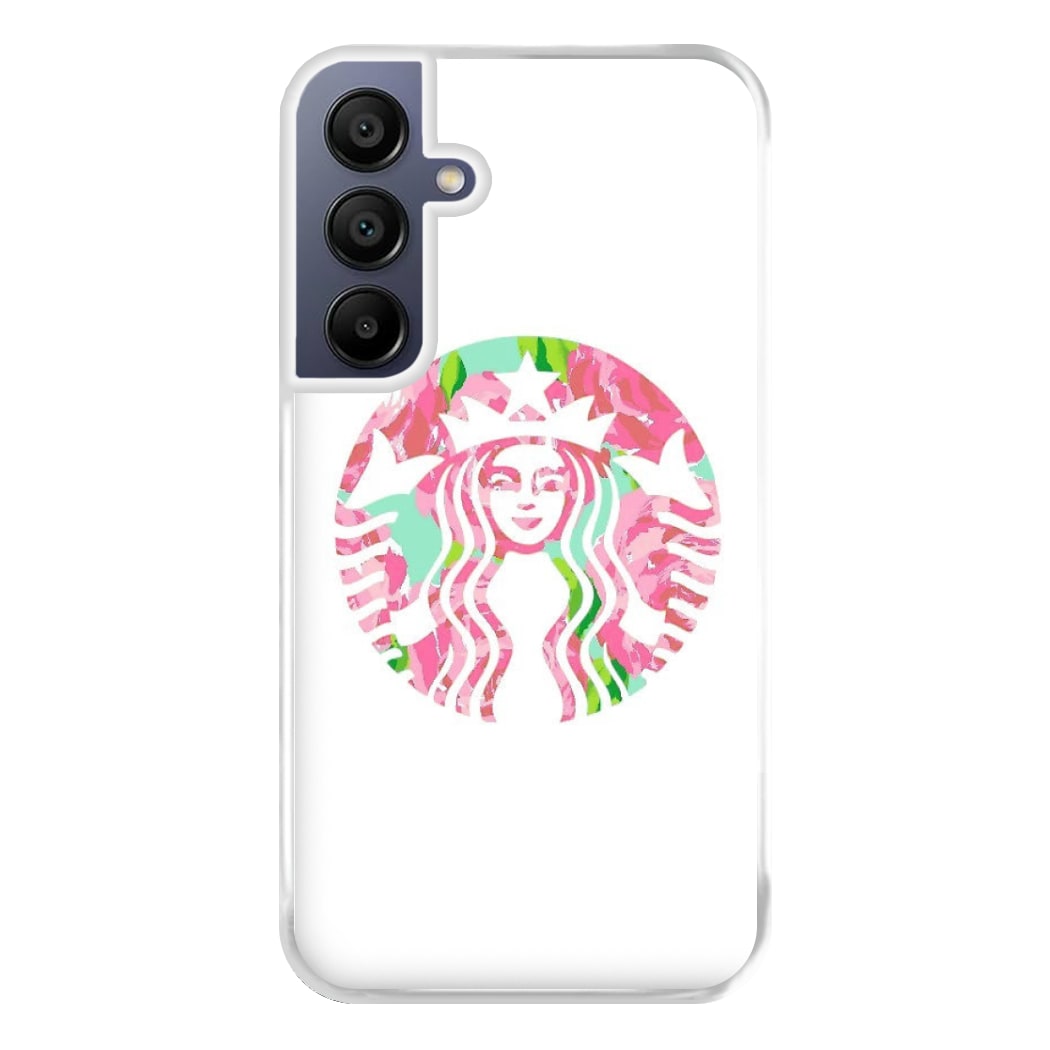 Pink Coffee Logo Phone Case for Galaxy A16