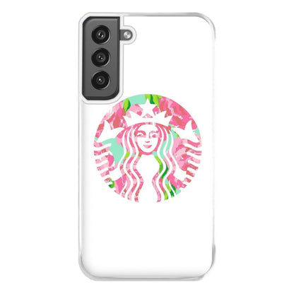 Pink Coffee Logo Phone Case for Galaxy S21FE