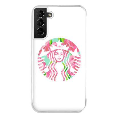 Pink Coffee Logo Phone Case for Galaxy S21 Plus