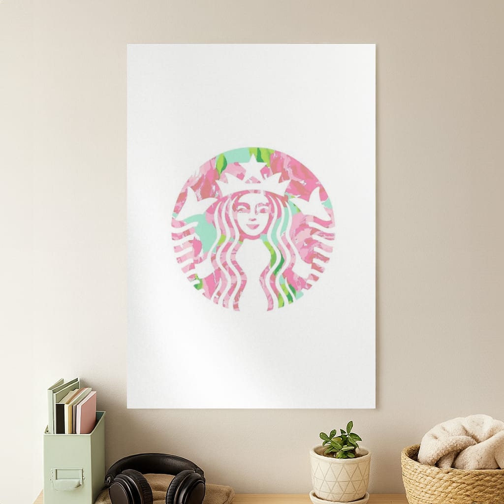 Pink Coffee Logo Poster