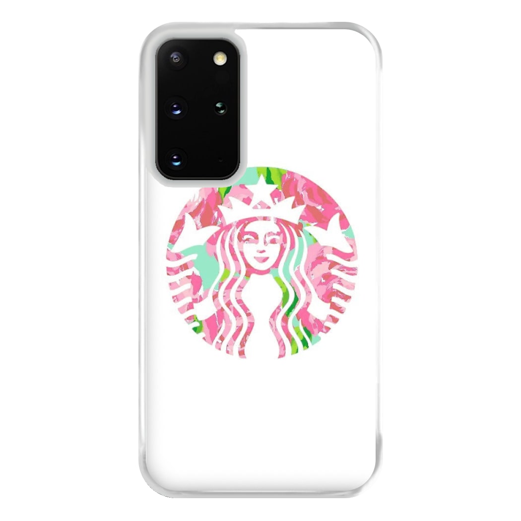 Pink Coffee Logo Phone Case for Galaxy S20 Plus