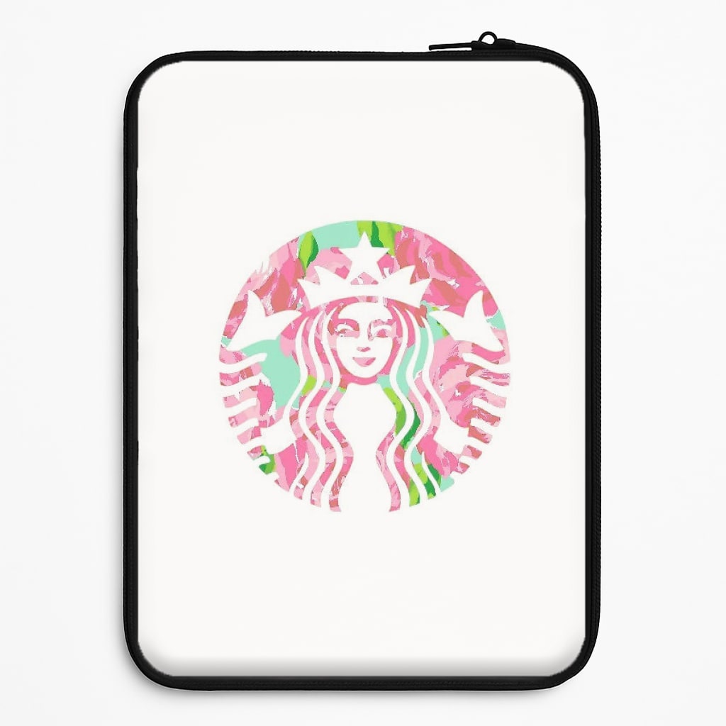 Pink Coffee Logo Laptop Sleeve