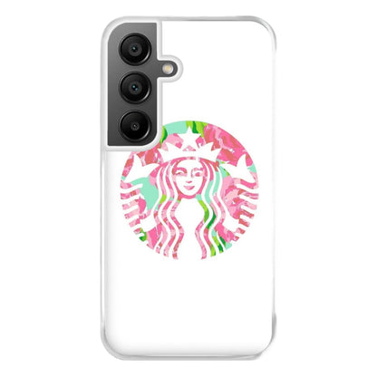 Pink Coffee Logo Phone Case for Galaxy A55