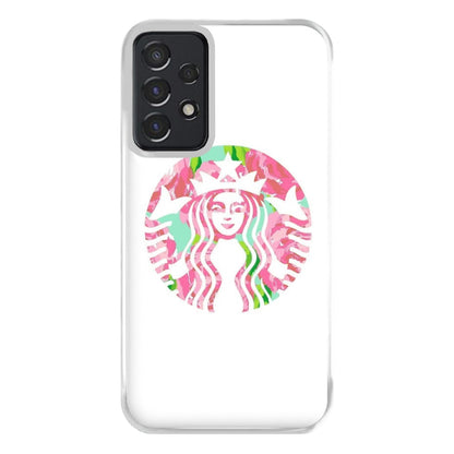 Pink Coffee Logo Phone Case for Galaxy A52 / A52s