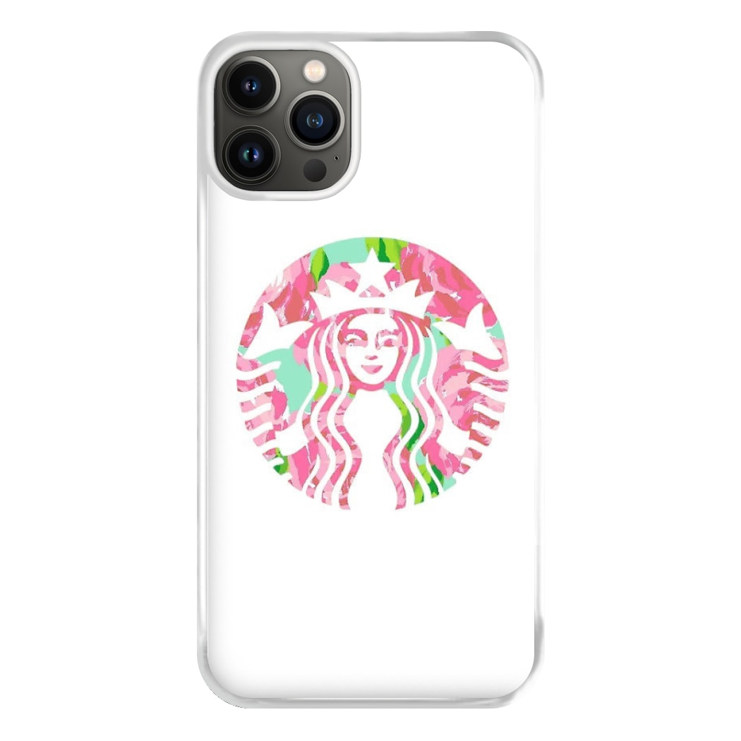 Pink Coffee Logo Phone Case for iPhone 13