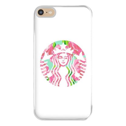 Pink Coffee Logo Phone Case for iPhone 6 Plus / 7 Plus / 8 Plus