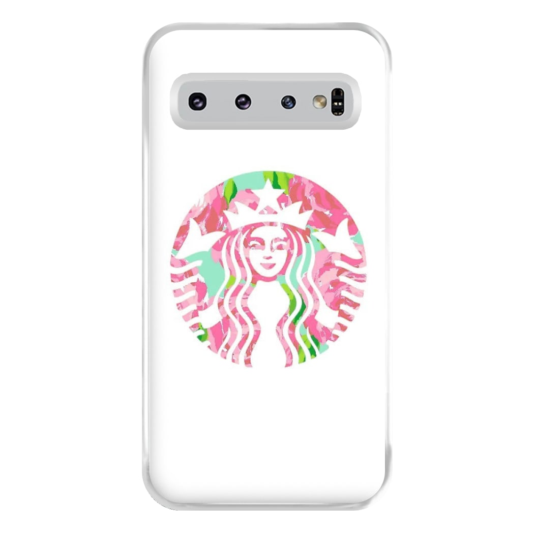 Pink Coffee Logo Phone Case for Galaxy S10 Plus