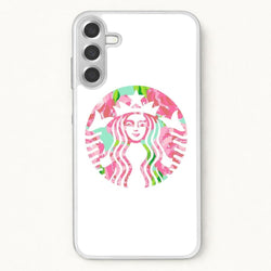 Pink Coffee Logo Phone Case for Galaxy A57