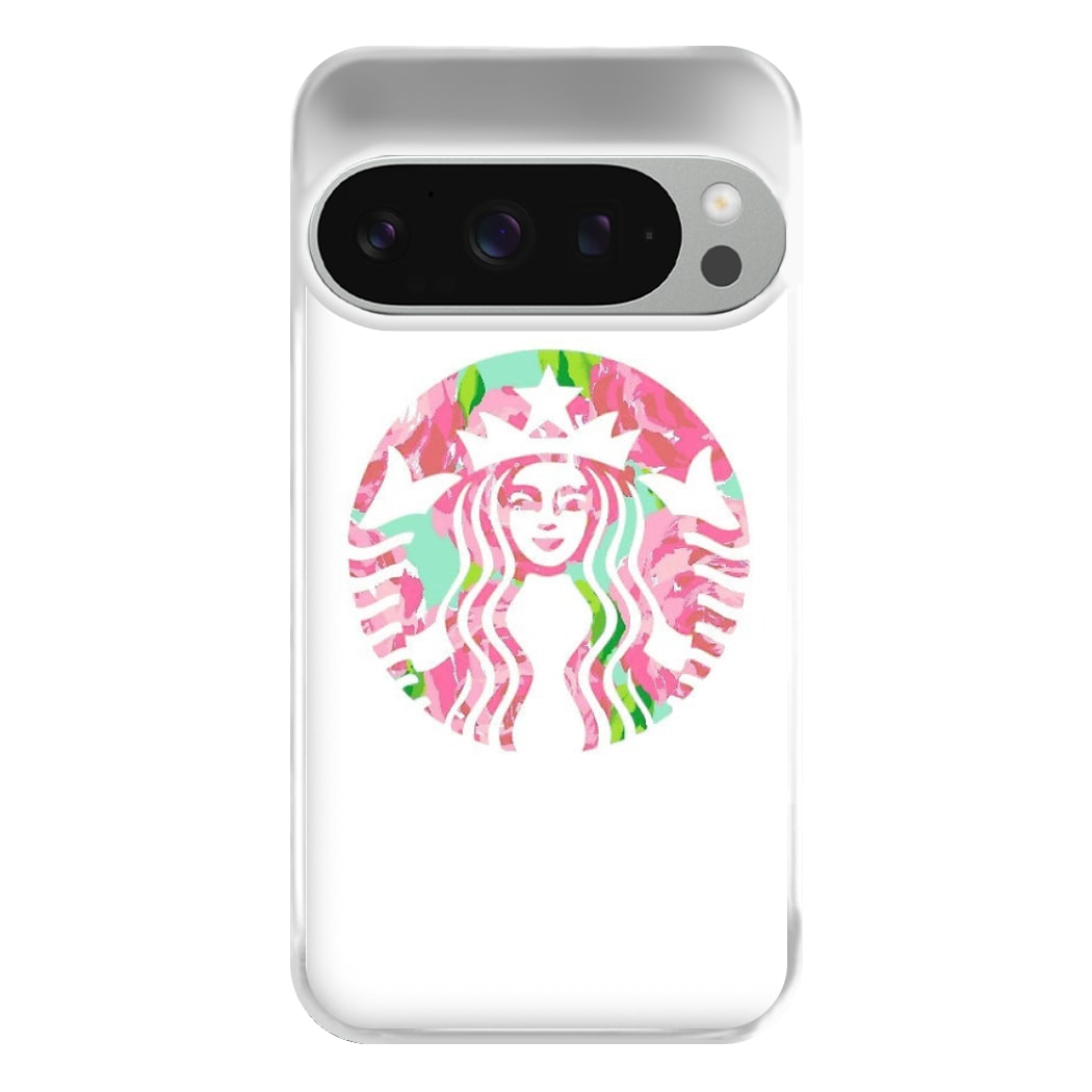 Pink Coffee Logo Phone Case for Google Pixel 9 Pro XL