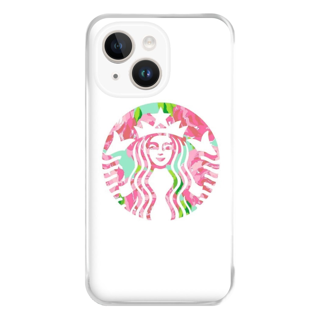 Pink Coffee Logo Phone Case for iPhone 14 Plus