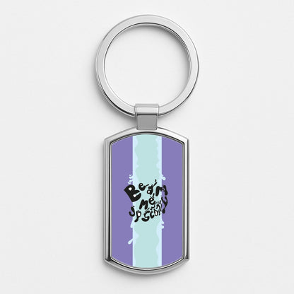 Beam me up Scotty Silver Keyring