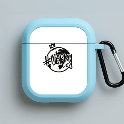 Hashtag Merky Globe Blue AirPods Case