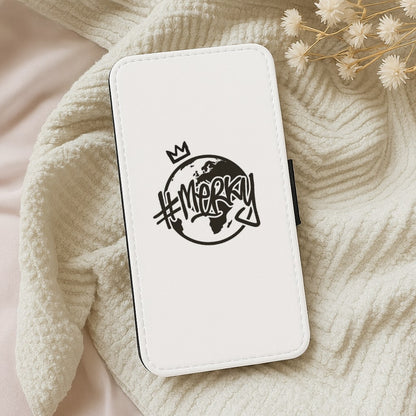 Hashtag Merky Globe Wallet Phone Case