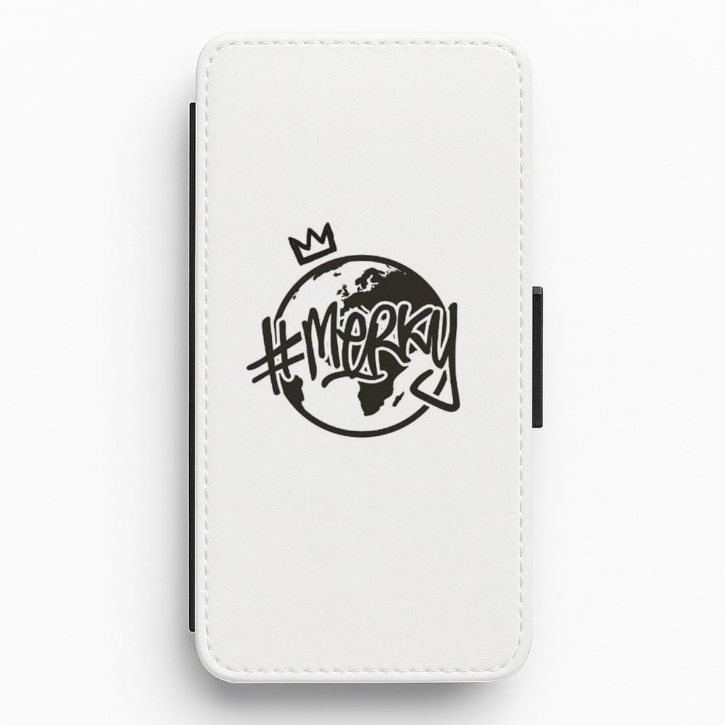 Hashtag Merky Globe Flip / Wallet Phone Case