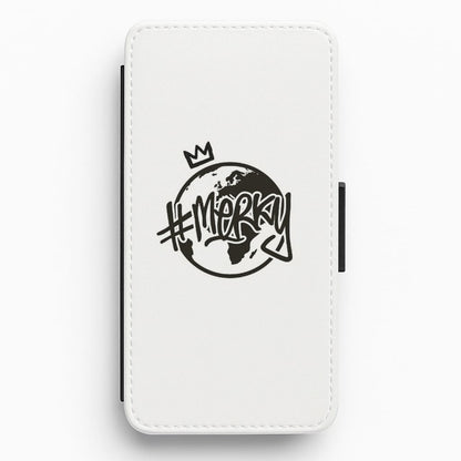 Hashtag Merky Globe Flip / Wallet Phone Case