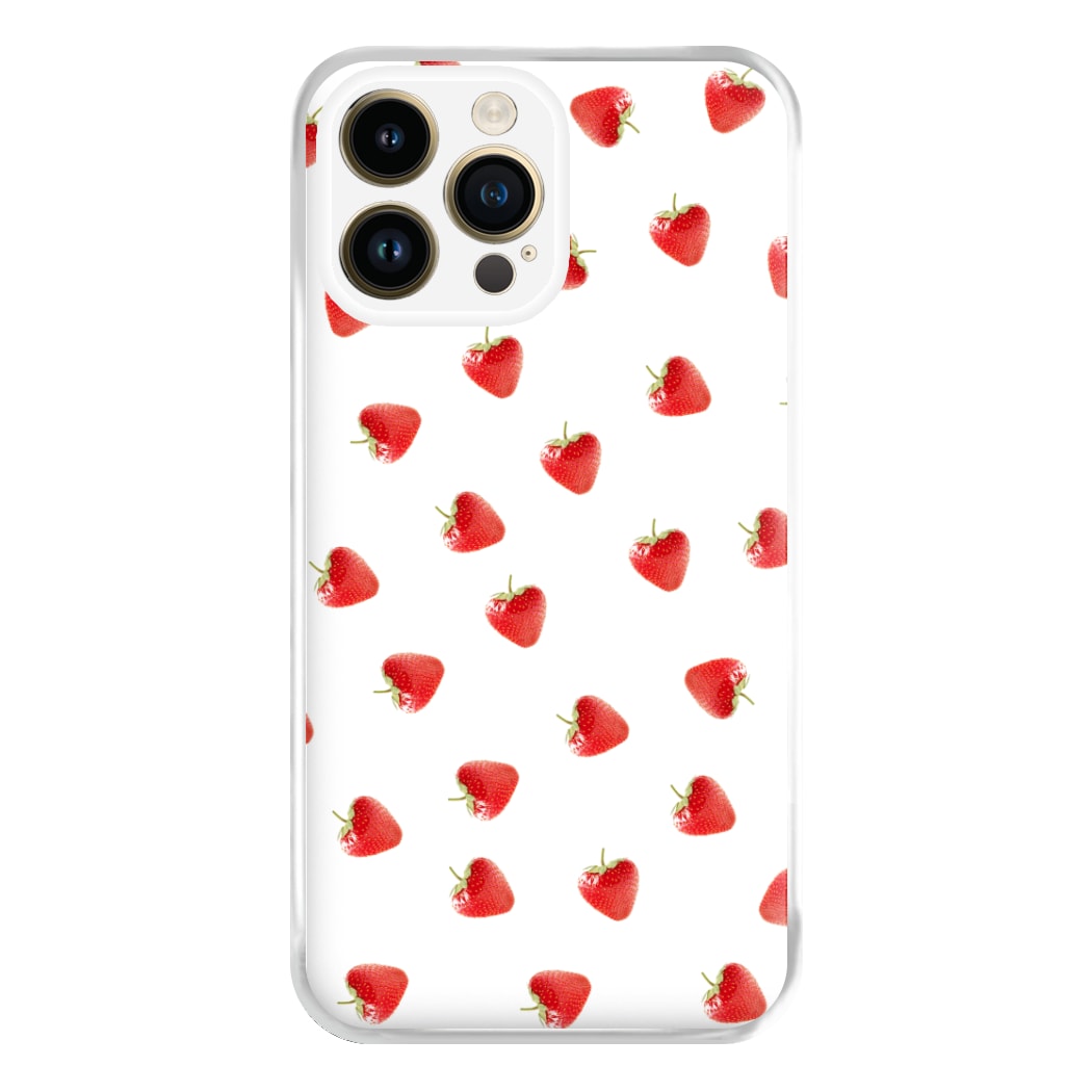 Strawberry Pattern Phone Case for iPhone 14 Pro Max