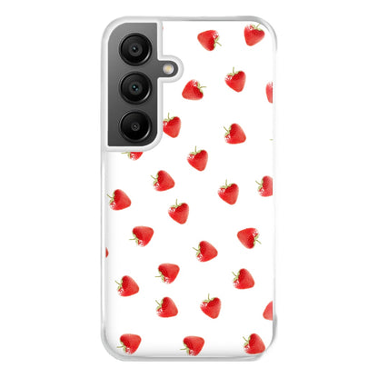 Strawberry Pattern Phone Case for Galaxy A55