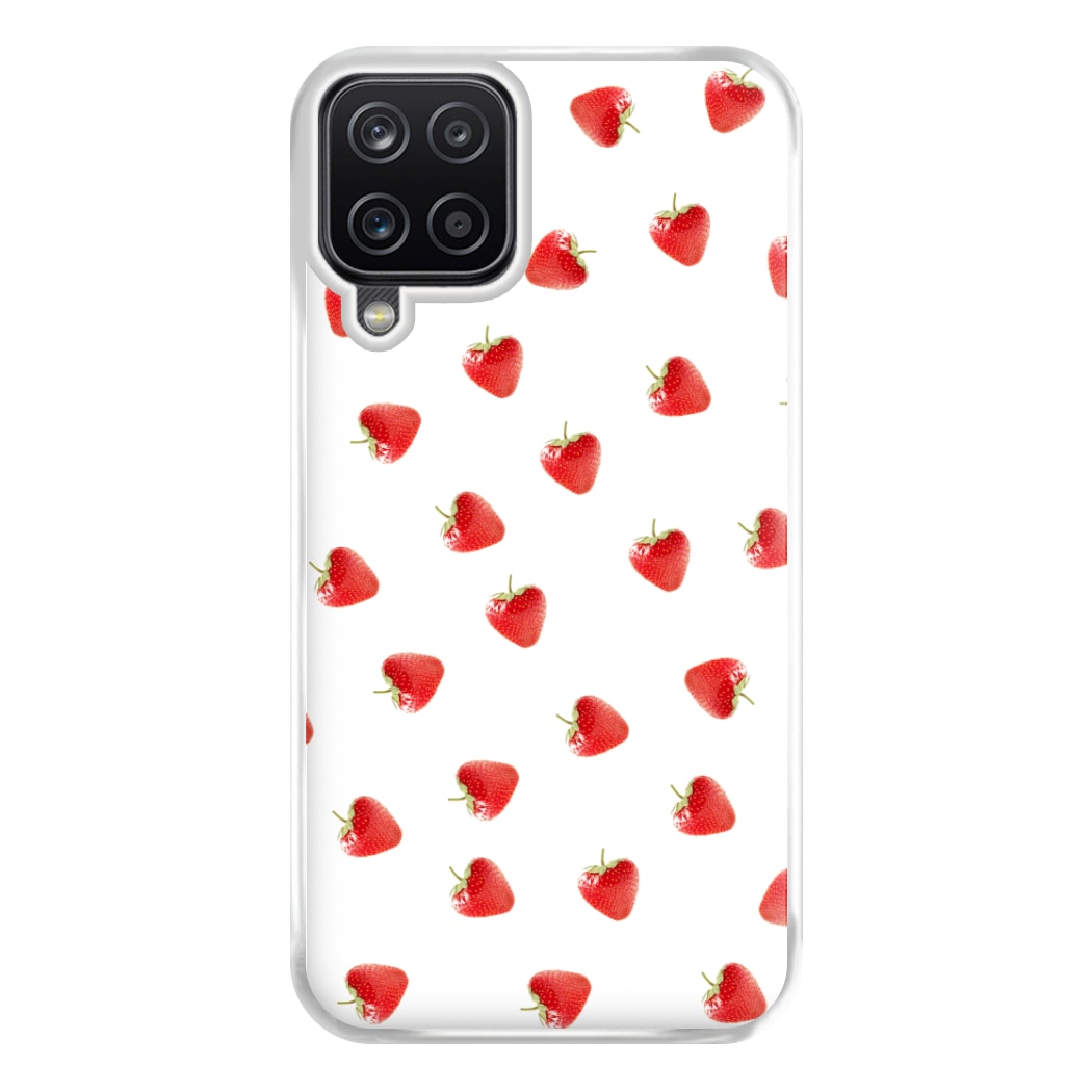 Strawberry Pattern Phone Case for Galaxy A12