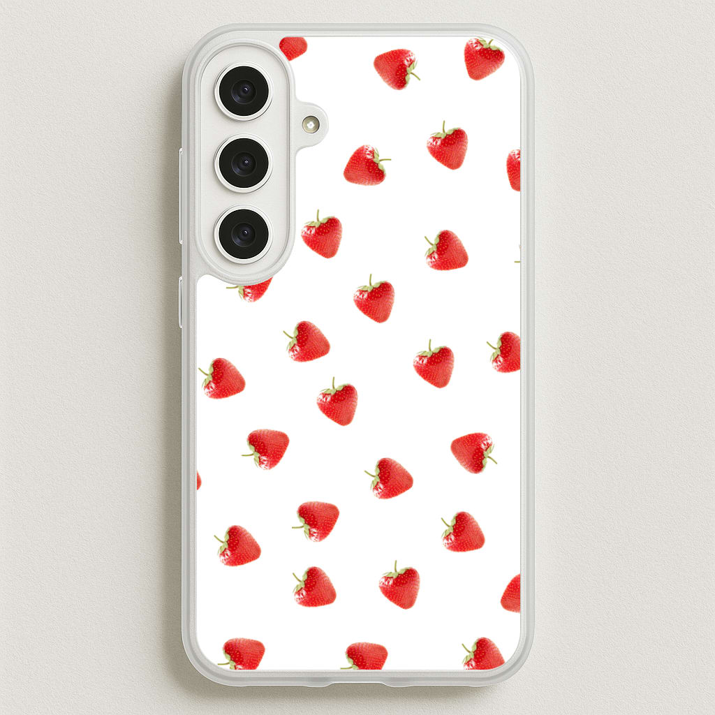 Strawberry Pattern Phone Case for Galaxy S25FE