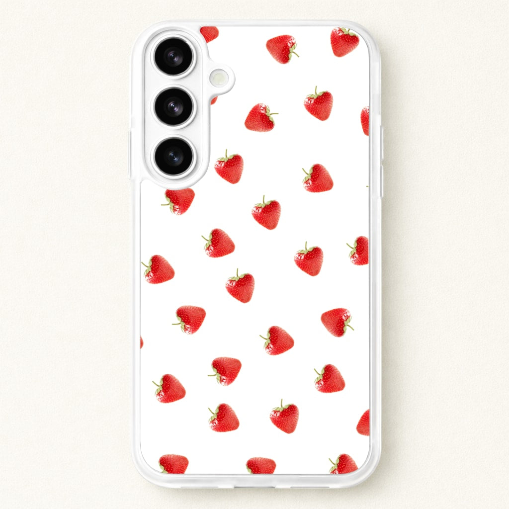 Strawberry Pattern Phone Case for Galaxy S26