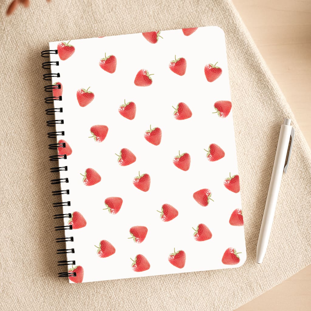 Strawberry Pattern Notepad