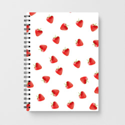 Strawberry Pattern Notebook - Fun Cases