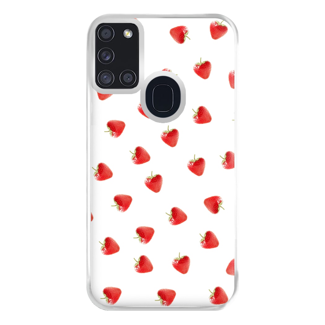 Strawberry Pattern Phone Case for Galaxy A21s