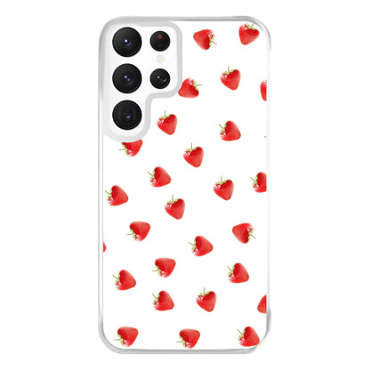 Strawberry Pattern Phone Case for Galaxy S22 Ultra