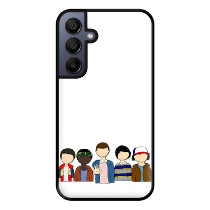 Stranger Cartoon Characters Phone Case for Galaxy A15