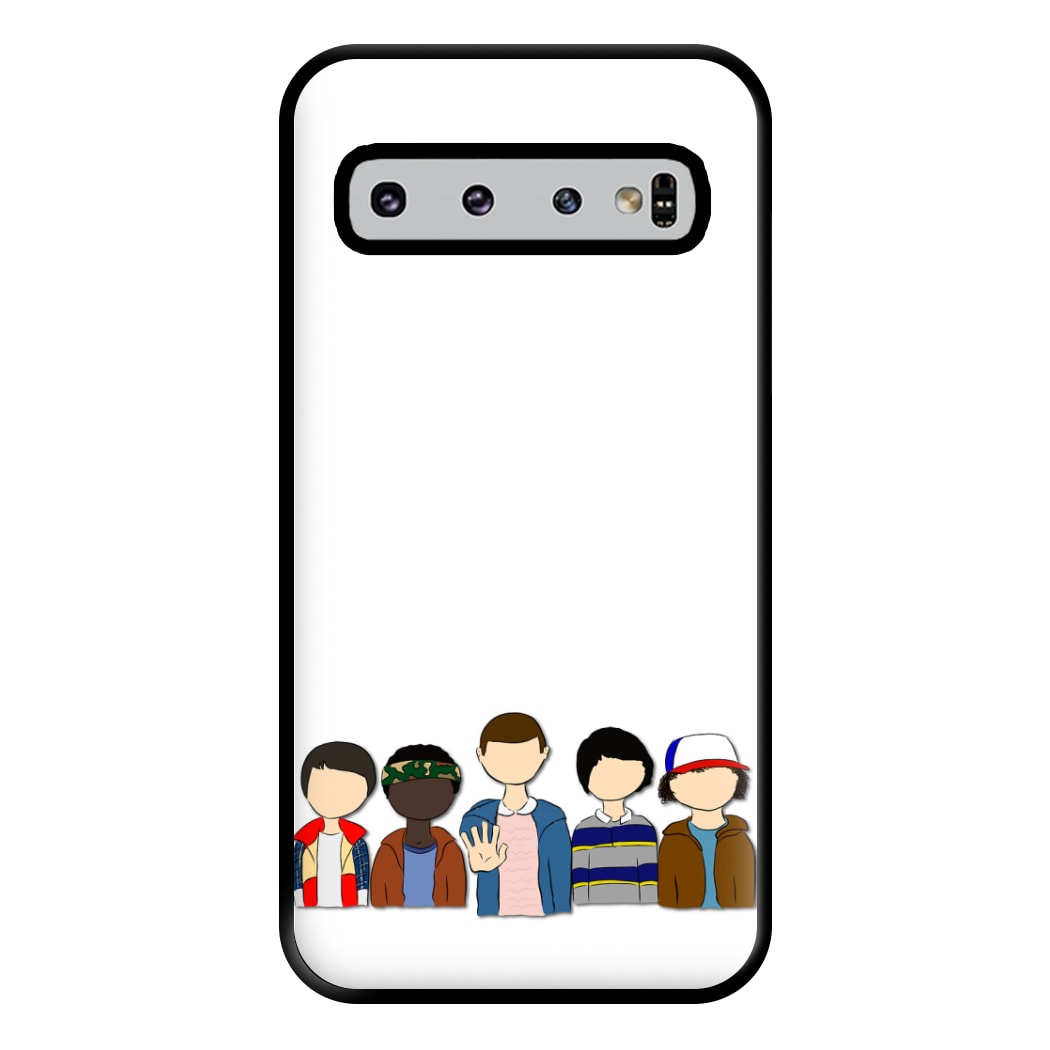 Stranger Cartoon Characters Phone Case for Galaxy S10 Plus