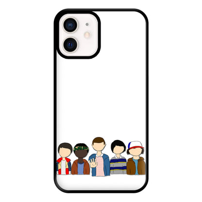 Stranger Cartoon Characters Phone Case for iPhone 13 Mini