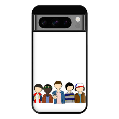 Stranger Cartoon Characters Phone Case for Google Pixel 8 Pro