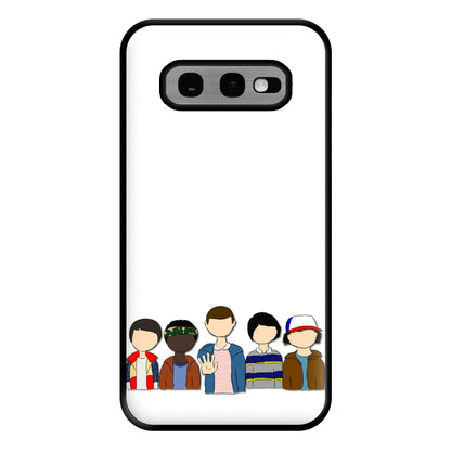 Stranger Cartoon Characters Phone Case for Galaxy S10e