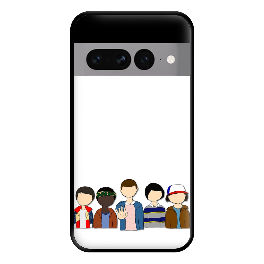 Stranger Cartoon Characters Phone Case for Google Pixel 7 Pro