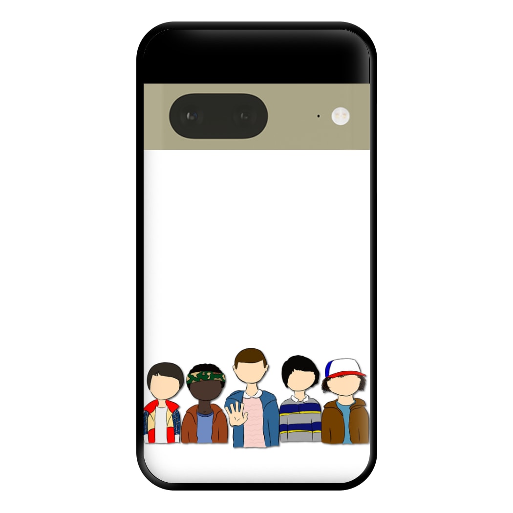 Stranger Cartoon Characters Phone Case for Google Pixel 7a