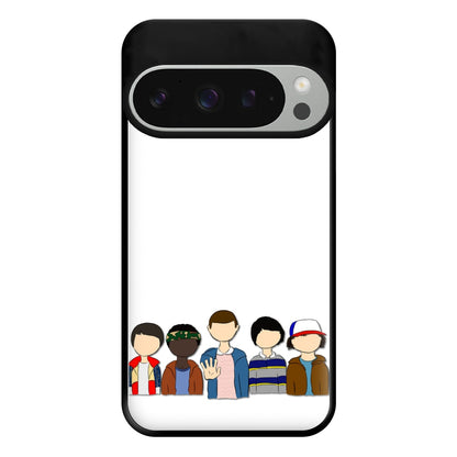 Stranger Cartoon Characters Phone Case for Google Pixel 9 Pro XL