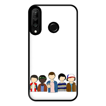 Stranger Cartoon Characters Phone Case for Huawei P30 Lite