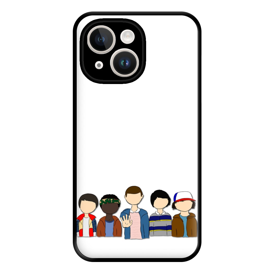 Stranger Cartoon Characters Phone Case for iPhone 14 Plus