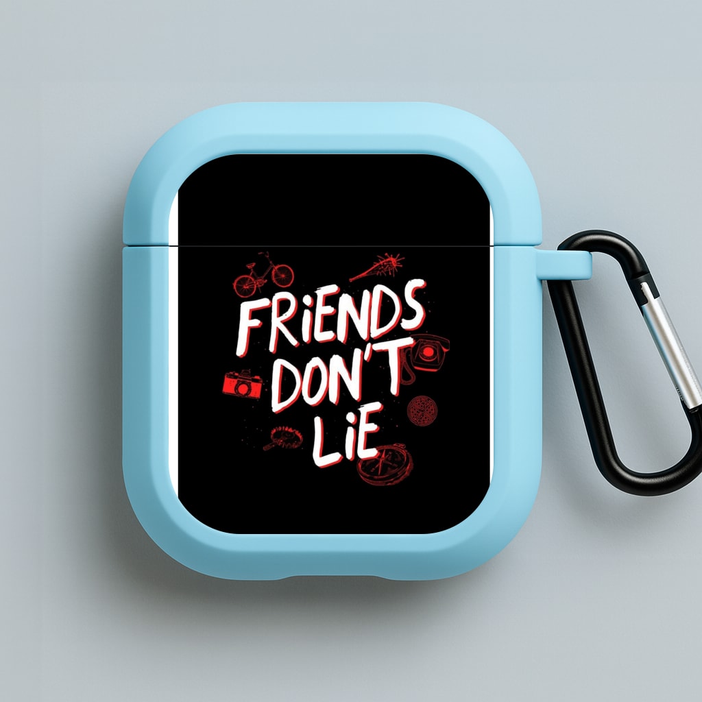 Friends Don't Lie Blue AirPods Case