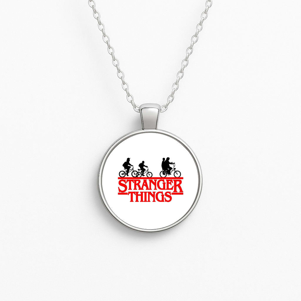 Stranger Cycling Logo Circle Necklace